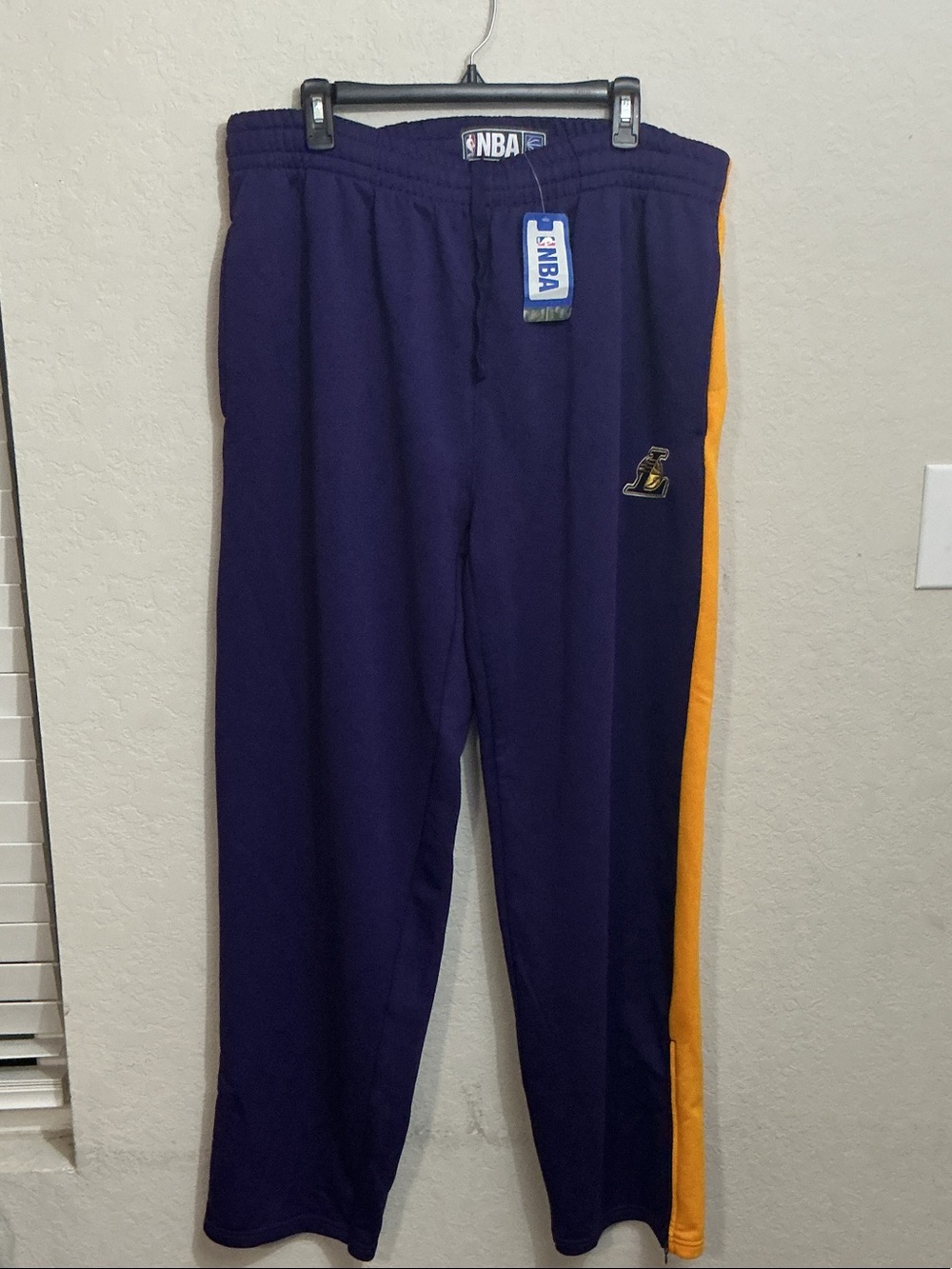 🏀 LA Lakers Style Purple & Gold Side Stripe Track Pants 🏀